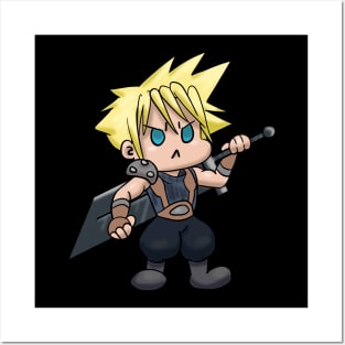 Chibi Cloud Kawaii Final Fantasy 7 Cloud Strife Posters and Art